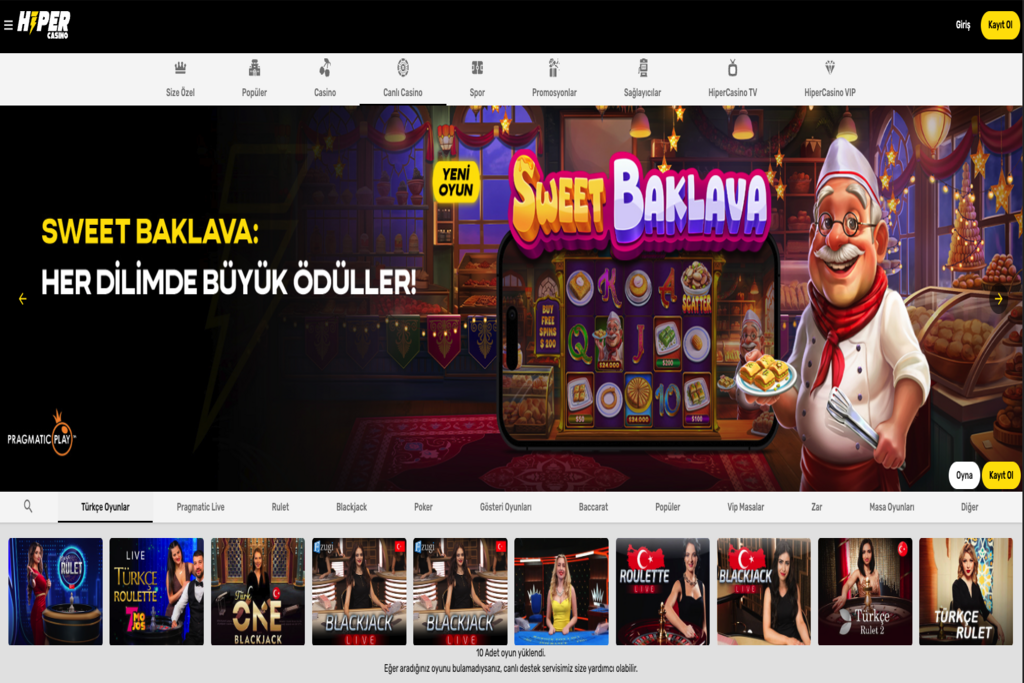 Hipercasino Canlı Casino
