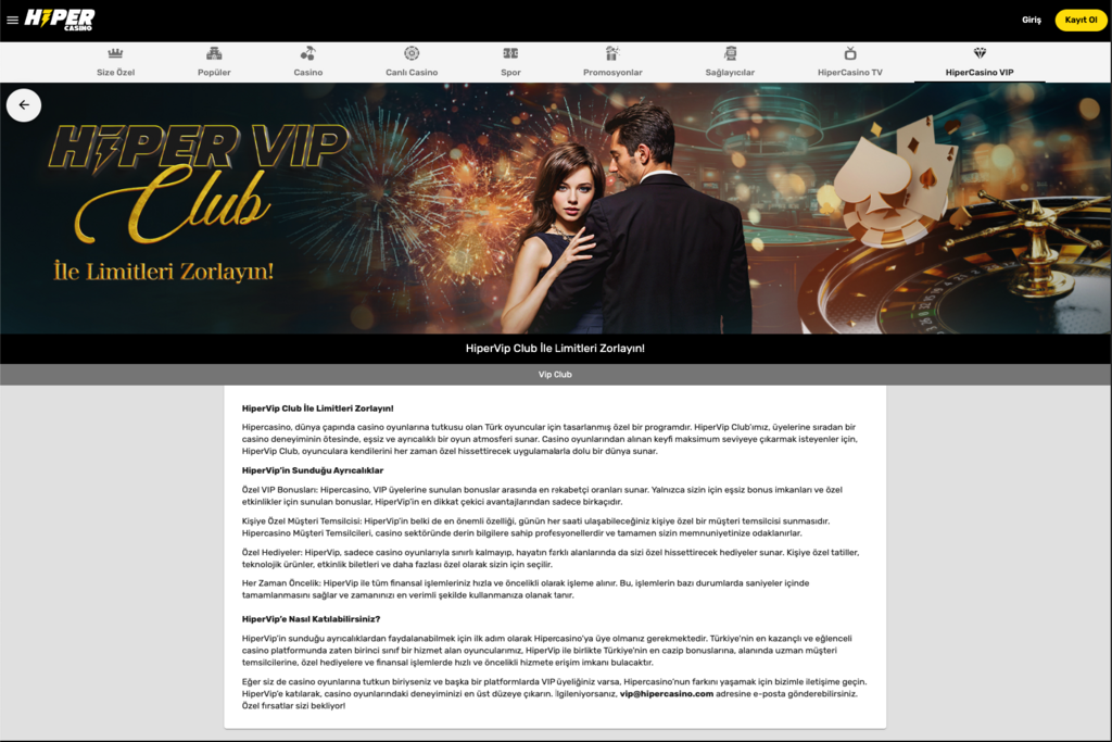 Hipercasino Vip Giriş